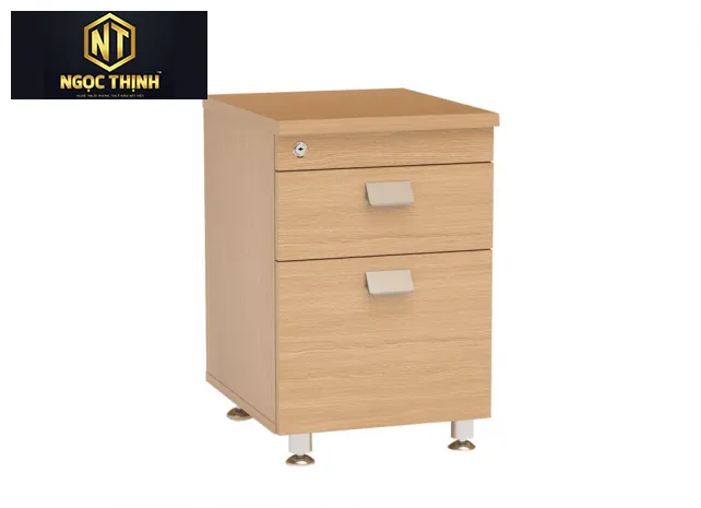 Hộc cố định gỗ công nghiệp melamine có 2 ngăn kéo HRH1D1F